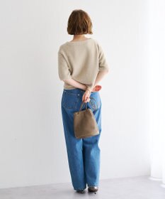 YECCA VECCA シャギー5分袖ニット