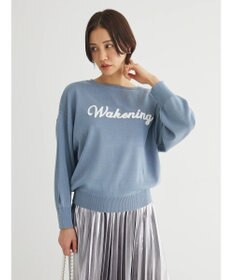 Green Parks さがら刺繍入りニットプルオーバー