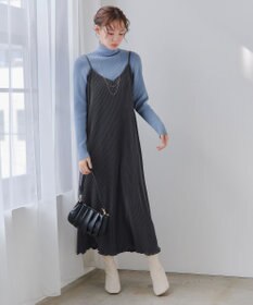 Tiaclasse L 【新色追加・洗える】リブタートルニット