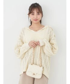 earth music&ecology ビッグカラーニットプルオーバー