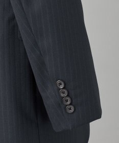 GOTAIRIKU シワになりにくい【御幸毛織/みゆきけおり】DRY SPINNER(ドライスピナー)スーツ（ダークグリーンストライプ）