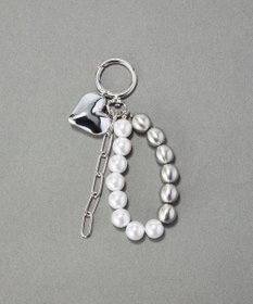 Phoebe ハートメタルボールバッグチャーム　シルバー