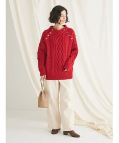 CRAFT STANDARD BOUTIQUE ラグランケーブルニットプルオーバー　