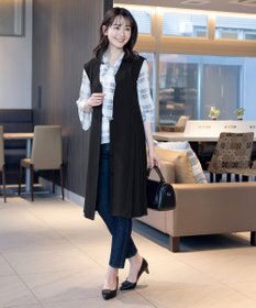 Tiaclasse L 【洗える】ジレワンピース