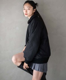 WEGO ヴィンテージライクFレザーRVブルゾン