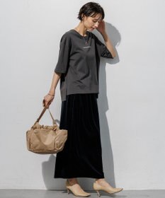 23区 S ドロップショルダー メッセージ ロゴTシャツ