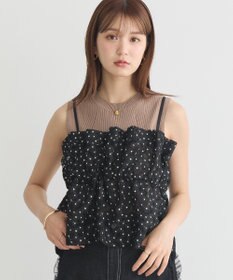 earth music&ecology キラキラフラワー刺繍ビスチェ