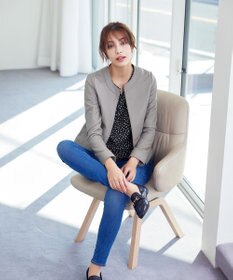 Tiaclasse L 【本革】ノーカラーシープレザージャケット