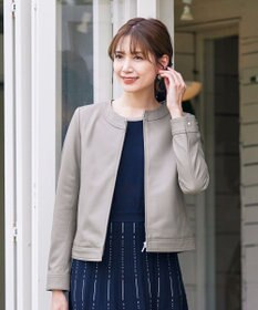 Tiaclasse L 【本革】ノーカラーシープレザージャケット