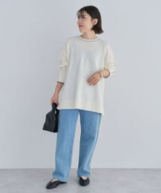 Green Parks アンチピリングライン入りニットプルオーバー