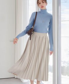 Tiaclasse L 【新色追加・洗える】リブタートルニット