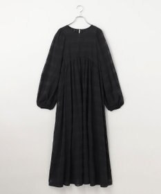 #Newans シアーチェックボリュームワンピース