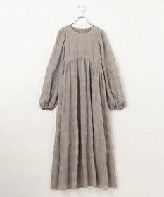 #Newans シアーチェックボリュームワンピース