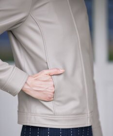 Tiaclasse L 【本革】ノーカラーシープレザージャケット