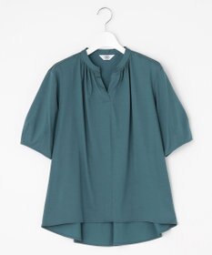 J.PRESS LADIES 【接触冷感】プレーティングジャージー ペプラム カットソー