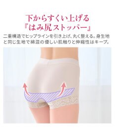 BRADELIS New York 【BRADELIS NewYork peace】すっぽりフィット綿混一分丈ショーツ25 深め 伸縮性抜群 ボーイレッグ