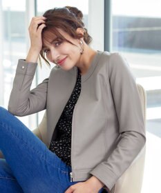 Tiaclasse L 【本革】ノーカラーシープレザージャケット