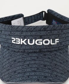 23区GOLF 【UNISEX】ロゴ総柄  ラウンディッシュ サンバイザー