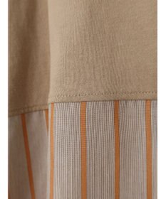 Green Parks ５分袖ドッキングバックスリットチュニック