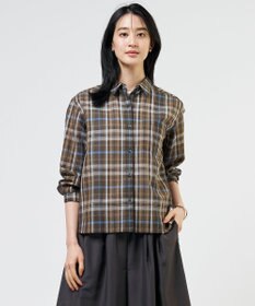 J.PRESS LADIES S コットンリネン Light マドラスチェック シャツ