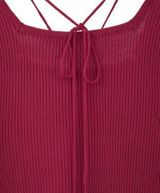 earth music&ecology 【洗濯機洗い可】スクエアホルターネックリブプルオーバー