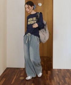 WEGO 【ANGIE VINTAGE】デニムイージーパンツ