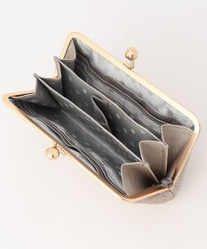 UNBILLION perche 抗菌レザー型押しがま口長財布