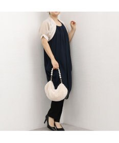 UNBILLION カシュカシュ cachecache / パール調ビーズワンハンドルバッグ