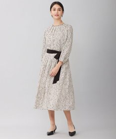 自由区 L 【セットアップ対応・洗える】スクラッチチェックプリント ブラウス