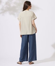 自由区 L 【カタログ掲載・洗える】テンセルデニムワイド パンツ