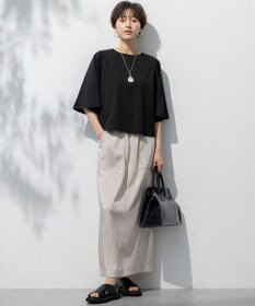 23区 L 【洗える】ハイエンド フレアスリーブ Tシャツ