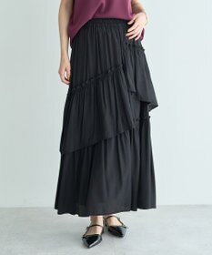 YECCA VECCA アシンメトリーラッフルスカート