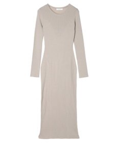 Green Parks タイトシルエットリブニットワンピース