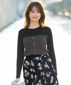 ANY SIS L ビスチェ風 長袖 ニット