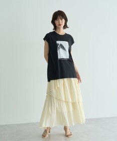 YECCA VECCA アシンメトリーラッフルスカート