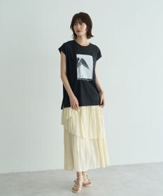 YECCA VECCA アシンメトリーラッフルスカート