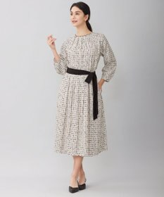 自由区 L 【セットアップ対応・洗える】スクラッチチェックプリント ブラウス