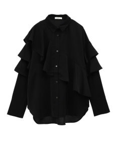 earth music&ecology アシメラッフルシャツ