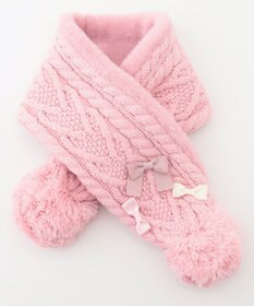 ANY KIDS ぽんぽんつきニットマフラー