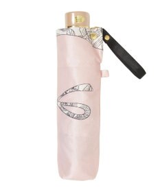 MOONBAT 【簡単開閉】ランバン オン ブルー (LANVIN en Bleu) リボン 花柄 折りたたみ傘 サテンプリント