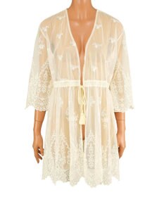 San-ai Resort（三愛水着楽園） パネルレース羽織り　F　【San-ai Resort（サンアイリゾート）】