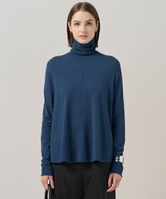 ICB 【新色追加・WEB限定カラーあり】 ヴィスコースワイド タートルネックプルオーバー ブルーグレー