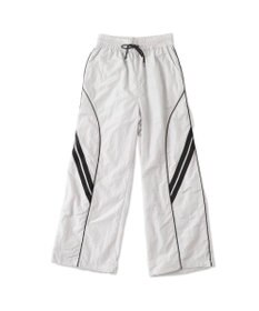 WEGO 【ウエストゴム】パイピングトラックパンツ