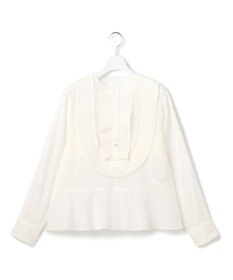 23区 【GOLD LABEL】トリアセテートオーガンジー プリーツブラウス