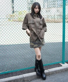 WEGO 【ユニセックス着用ITEM/MLサイズ展開】カラーデニムシャツ（SS）