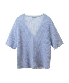 earth music&ecology バイカラーＶネックカーディガン