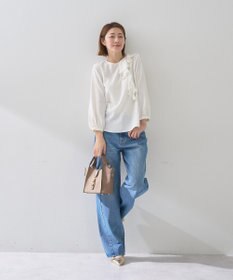 YECCA VECCA アシメラッフルブラウス