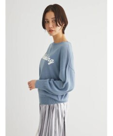 Green Parks さがら刺繍入りニットプルオーバー