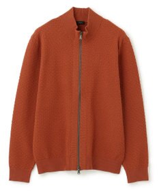 JOSEPH HOMME ヴィスコースリンクスジャガード　ジップアップ　カーディ