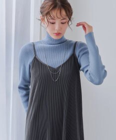 Tiaclasse L 【新色追加・洗える】リブタートルニット